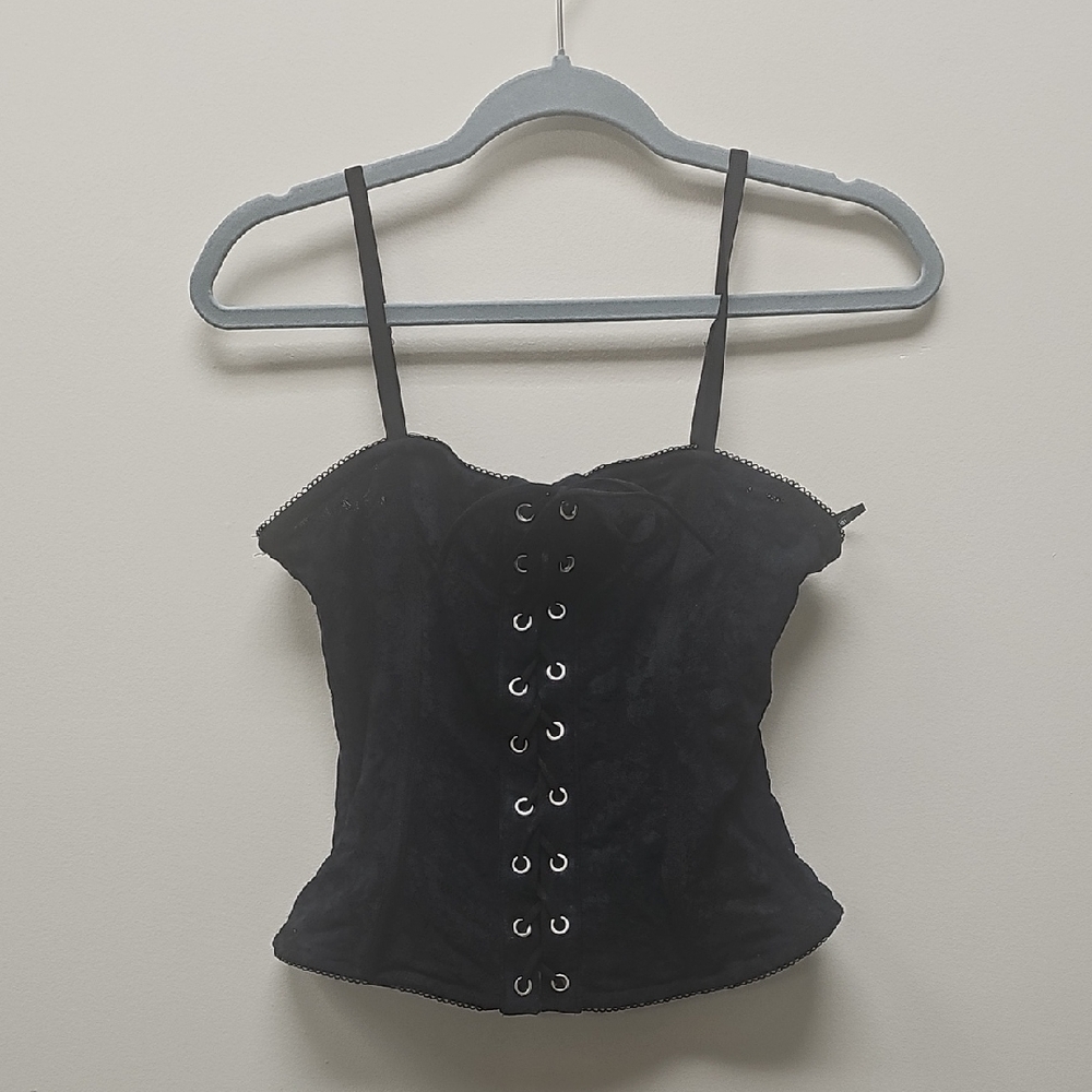 Forever 21 Black Lace-Up Camisole